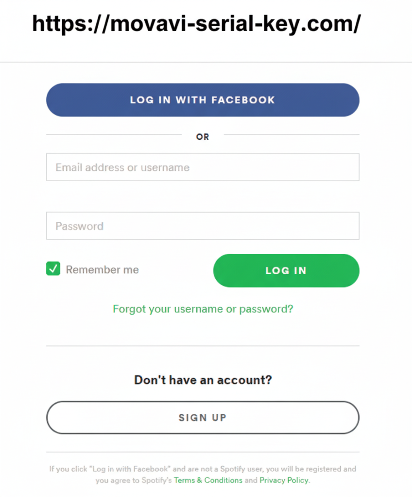 LOG IN WITH FACEBOOK