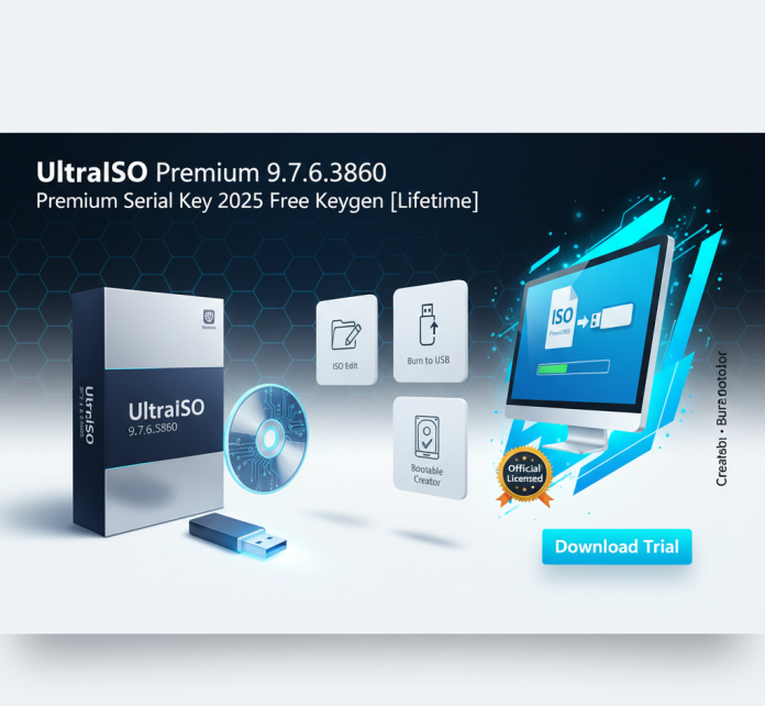 UltraISO 9.7.6.3860 Premium Serial Key 2025 Free Keygen [Lifetime]