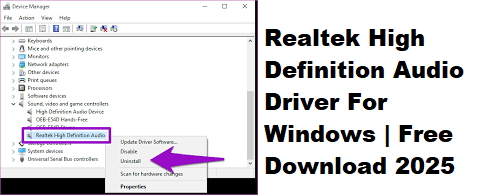 Realtek High Definition Audio Driver For Windows | Best Sound Drivers